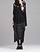 ellazhu Baggy Harem Hippie Horizental Stripe Pants Trouser OneSize GY104 Black Grey