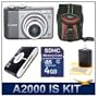 Canon PowerShot A2000 IS Digital Camera, 10.0 Megapixel, 6x Optical Zoom, 3.0 Inch LCD Display, Mini Digital Camera Deluxe Carrying Case, 3pc. Lens Cleaning Kit, 4 GB Memory Card, Hi-Speed USB 2.0 Card Reader