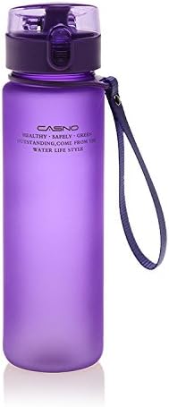 CoolingTech Sports Water Bottle 18Oz 500ml Sports Water Bottles with Leak Proof Sports Bottle Flip Top Plastic Bottle BPA-Free Water Bottle For Gym, Yoga, Running, Cycling Outdoors Water Bottle