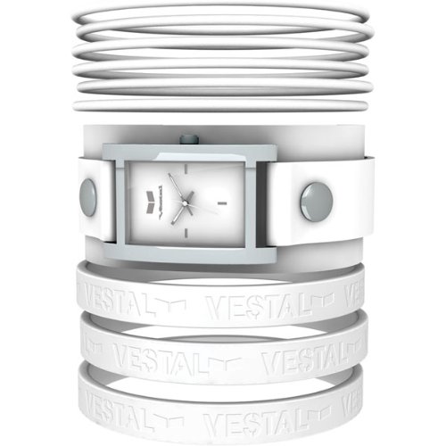 Vestal Electra Jelly Low Frequency Collection Casual Watches - White/Silver/White / One Size Fits All