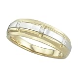 3 Diamond 0.07 ct. Wedding Ring in 14K Yellow Gold