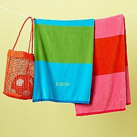 our stripe beach towels are a