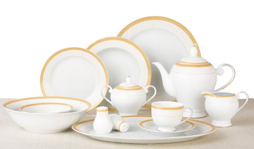 Lorenzo Roman 57-Piece Dinnerware Set, Service for 8