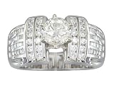 EGL Certified 1.72 cts Diamond Engagement Ring 14Kt White Gold