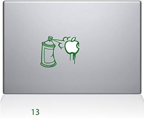 Graffiti Apple Spray Can 15" Macbook Pro Light Green Decal Sticker