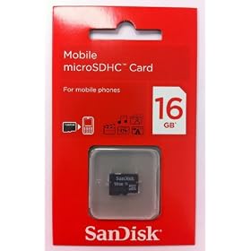 SanDisk 16GB microSDHC Card Class 4 Mobile High-Speed Micro SDHC