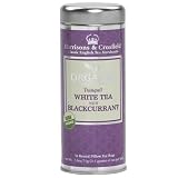 Harrisons & Crosfield Organic White With Blackcurrant, Round English Style Tea Bags, 30-count, 2.6-Ounce Caddy (Pack of 3)