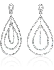 Diamond 18k White Gold Dangle Earrings