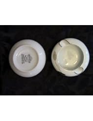 Single Detail Page Misc: Fukagawa Arita Silver Wheat hand painted small ashtrays no. 936 sold as set of 2 - Fukagawa