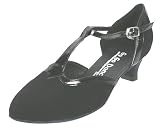 Gogo Dance Shoes - Closed Toe Black Suede 1.3" Heel