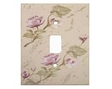 Rose Floral Flowers Rustic Single Switchplate Cover