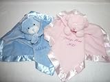 Personalised baby comforter taggy blanket (Pink Comforter)