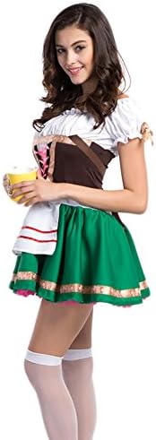 Hongyuanbb Ladies Oktoberfest Beer Maid Wench German Bavarian Heidi Fancy Dress Costume