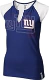 New York Giants Women's Blue High Pitch Split Neck Top