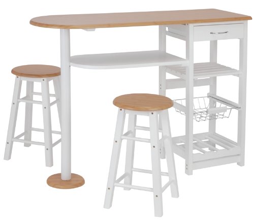 Küchentisch Hocker Küchenregal Holz weiß SINGLEKÜCHE 10