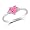 Sterling Silver Pink Sapphire CZ Engagement Ring Sizes 4 to 9, 4