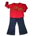 Picture Me by Austin & Ashley - Toddler Girls Pants Set, Red, Blue Denim