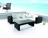 3 pc Outdoor Patio Pool All Weather Resin Wicker Sofa Sectional Set Furnitu