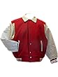 RED WOOL BODY: Assorted Color Leather Sleeves RED WOOL BODY: Assorted Color Leather Sleeves