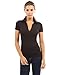 PattyBoutik Women's V Neck Short Sleeve Polo Shirt
