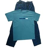 Awesome Dad Military Green Short Sleeve Pajama Loungewear Set; Unique Gift for Dad's Birthday, Father's Day, or any Holiday