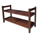 ORE International 15.5 inch Mahogany Stackable Shoe Rack