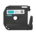 Brother 1/2 Inch x 26.2 Feet Black on Metallic Blue for P-Touch (M531)
