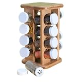 Natural Living Bamboo Revolving Spice Rack