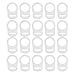 FENICAL Soft Silicone Baby Pacifier Clips Holders Baby Nipple Rings (Transparent) 10pcs