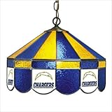IMAGE OF San Diego Chargers Stained Glass Pub Light Style: Swag