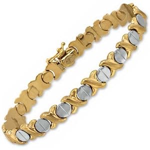 Two-Tone X-O Stampato Bracelet