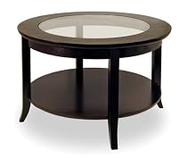 Espresso Finish Genoa Glass Top Coffee Table