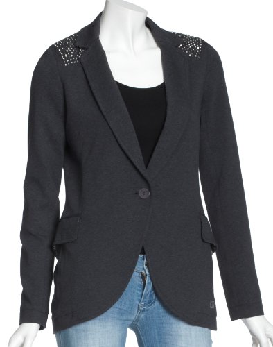 Jette Shirt Blazer Strass 405141 Damen Blazer & Sakkos, Gr. 40, Grau (caviar 116)
