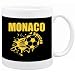 Monaco Soccer Pays Tasse (Noir, Céramique, 325 ml)