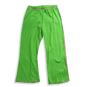 Mis Tee V-Us - Girls Knit Pant, Bright Green, Hot Pink