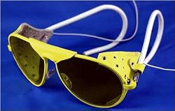 Jones Yellow Aviator Sunglasses / Ski & Expedition Goggles with Case. Model: WAA-YL