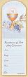 100 First Communion Mini-Bookmark Remembrances in English, 2.5" x 8.25"