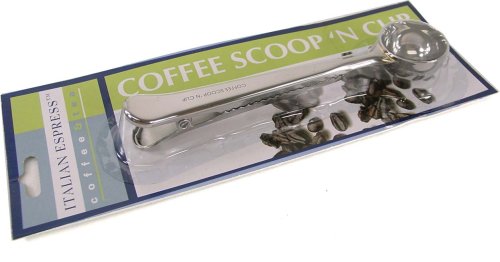 Stainless Steel Coffee Scoop & Clip Measure