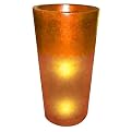 Lighted Cylinder Planter - Orange (Large)