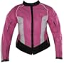 LADIES LEATHER JACKET Motorcycle Riding CE ARMOR PINK