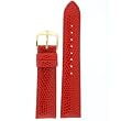 Watch Band Genuine Leather Lizard Grain Red 20mm Watch Band Genuine Leather Lizard Grain Red 20mm