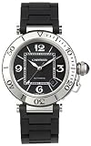 Cartier Men's W31077U2 Pasha Seatimer Automatic Stainless Steel and Rubber Watch