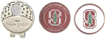 Waggle Pro Shop Stanford Cardinal Golf Hat Clip and 2 Ball Markers