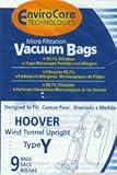 Hoover WindTunnel Upright Type Y Vacuum Bags Micro Filtration with Closure - 9 Pack