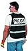 MCR Safety ICV207 Incident Command Polyester/Cotton Safety Vest with 1-Inch White Reflective Stripe, Black