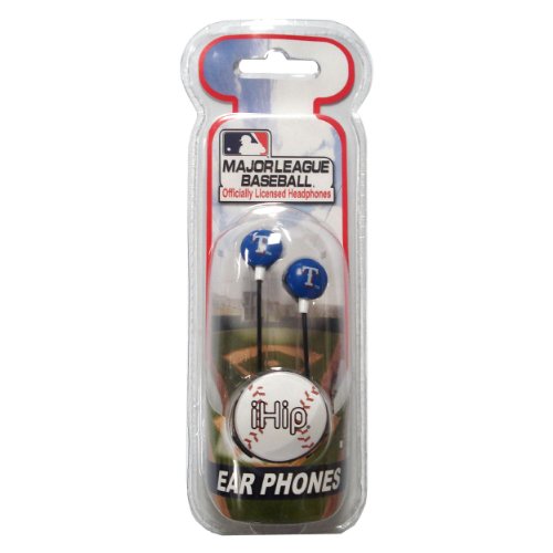 MLB Texas Rangers Mini Logo Baseball Earbuds