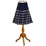 Gold Paisley Black Cotton Crinkle Skirt (Petite, Tall & Misses Sizes XS-3X)