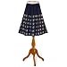 Gold Paisley Black Cotton Crinkle Skirt (Petite, Tall & Misses Sizes XS-3X)