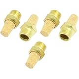 uxcell 5 Pcs Solenoid Valve Pneumatic Filter Noise Silencer 1/4" PT Thread