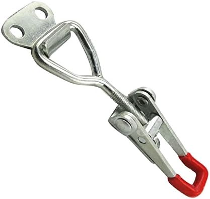 Hamuty 1pcs Toggle Clamp Hand Tool GH-4001,100Kg/220Lbs Capacity Antislip Covered Vertical Horizontal Clamp Metal Holding Capacity Latch Type